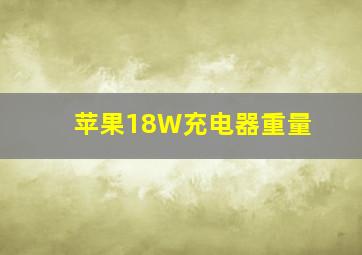 苹果18W充电器重量