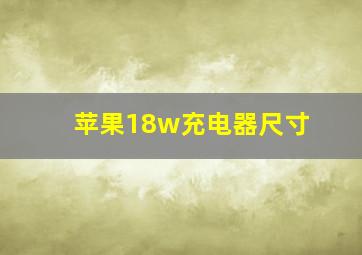 苹果18w充电器尺寸