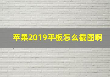 苹果2019平板怎么截图啊