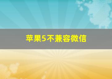 苹果5不兼容微信