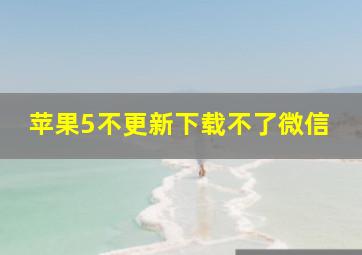 苹果5不更新下载不了微信