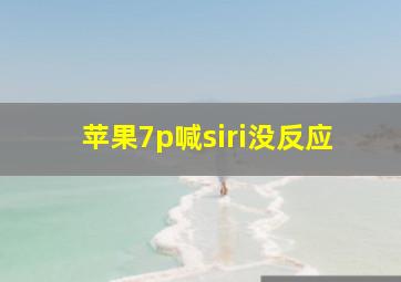 苹果7p喊siri没反应