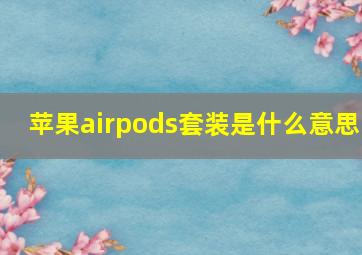 苹果airpods套装是什么意思