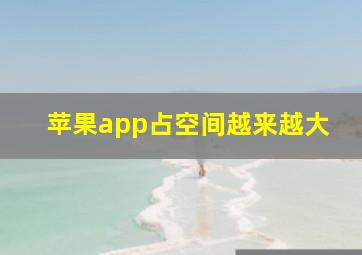 苹果app占空间越来越大