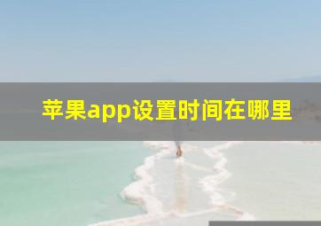 苹果app设置时间在哪里