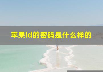 苹果id的密码是什么样的