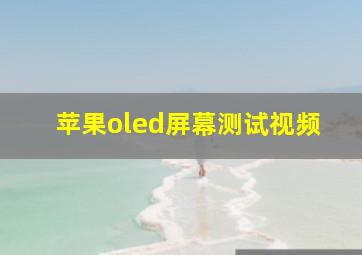 苹果oled屏幕测试视频