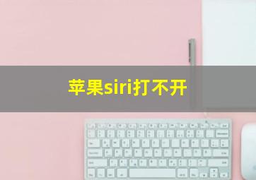 苹果siri打不开