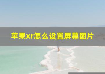 苹果xr怎么设置屏幕图片