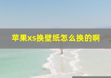 苹果xs换壁纸怎么换的啊