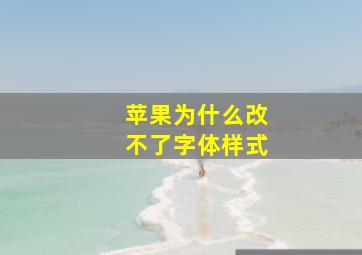 苹果为什么改不了字体样式