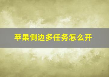 苹果侧边多任务怎么开