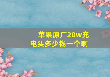 苹果原厂20w充电头多少钱一个啊