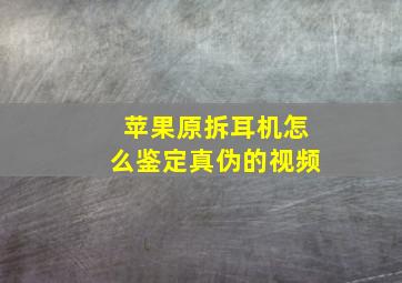 苹果原拆耳机怎么鉴定真伪的视频