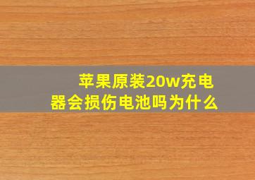 苹果原装20w充电器会损伤电池吗为什么