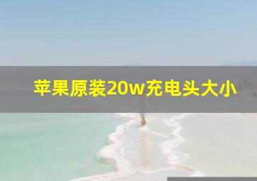 苹果原装20w充电头大小