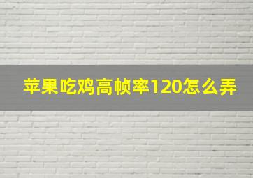 苹果吃鸡高帧率120怎么弄