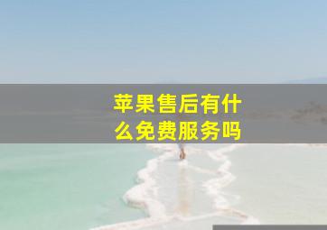 苹果售后有什么免费服务吗