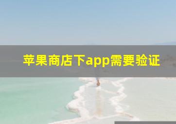 苹果商店下app需要验证