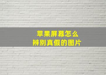 苹果屏幕怎么辨别真假的图片