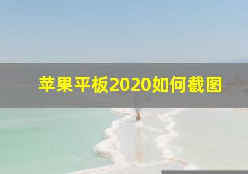 苹果平板2020如何截图