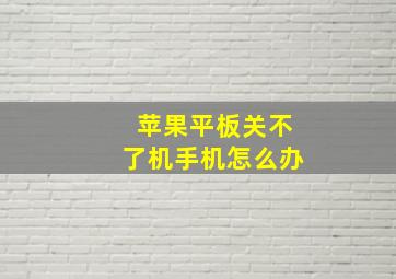 苹果平板关不了机手机怎么办