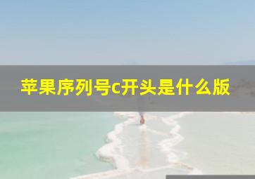 苹果序列号c开头是什么版