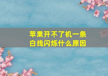 苹果开不了机一条白线闪烁什么原因