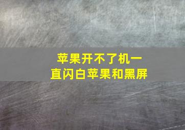 苹果开不了机一直闪白苹果和黑屏