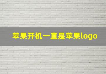 苹果开机一直是苹果logo