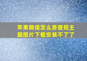 苹果微信怎么弄壁纸主题图片下载安装不了了