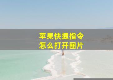 苹果快捷指令怎么打开图片