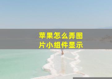 苹果怎么弄图片小组件显示