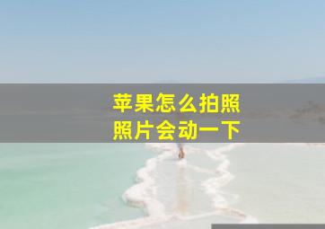 苹果怎么拍照照片会动一下