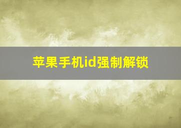 苹果手机id强制解锁