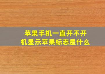 苹果手机一直开不开机显示苹果标志是什么