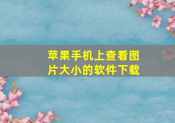 苹果手机上查看图片大小的软件下载