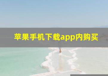 苹果手机下载app内购买