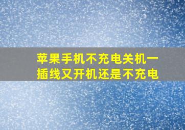 苹果手机不充电关机一插线又开机还是不充电