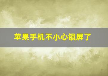 苹果手机不小心锁屏了