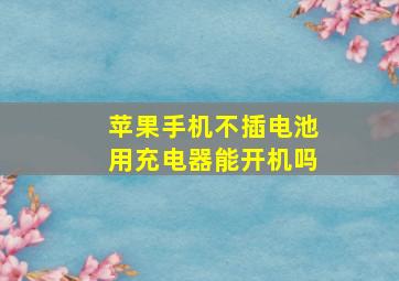 苹果手机不插电池用充电器能开机吗