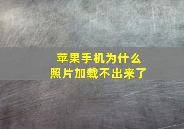 苹果手机为什么照片加载不出来了