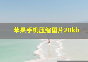 苹果手机压缩图片20kb