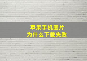 苹果手机图片为什么下载失败