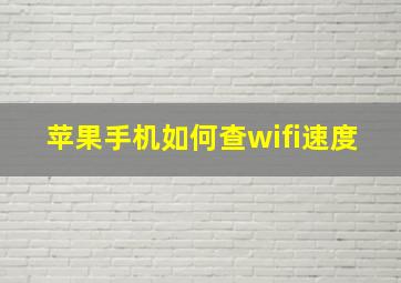 苹果手机如何查wifi速度