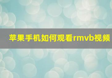 苹果手机如何观看rmvb视频