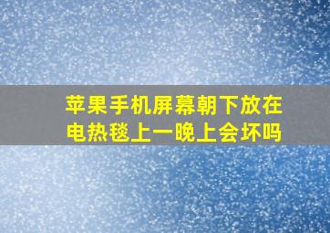 苹果手机屏幕朝下放在电热毯上一晚上会坏吗