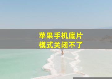 苹果手机底片模式关闭不了