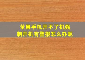 苹果手机开不了机强制开机有警报怎么办呢