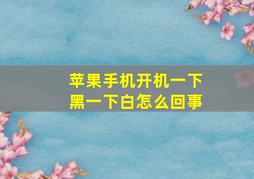 苹果手机开机一下黑一下白怎么回事